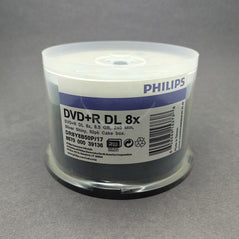 [SALE] Philips Dual Layer DVD+R 8X 8.5GB 240Min Silver Shiny, Cakebox