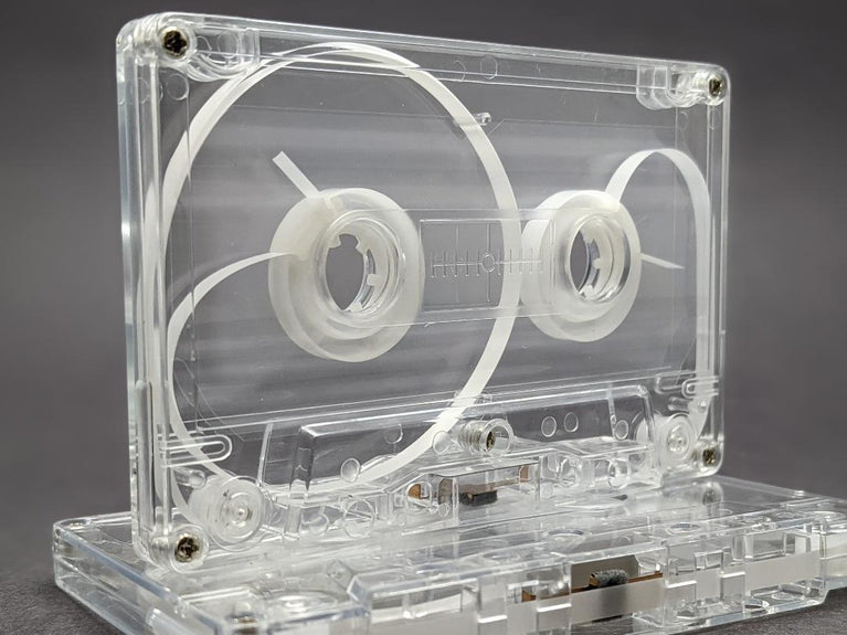 [SALE] Transparent Tab In Type I Normal Bias Master Audio Cassette 5 Screws - 25 Pack