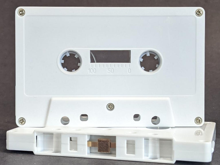 [SALE] White Tab In Type I Normal Bias Master Audio Cassette 5 Screws- 25 Pack