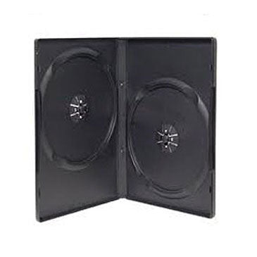 14mm DVD Case Machine Pack, Black, Holds 2